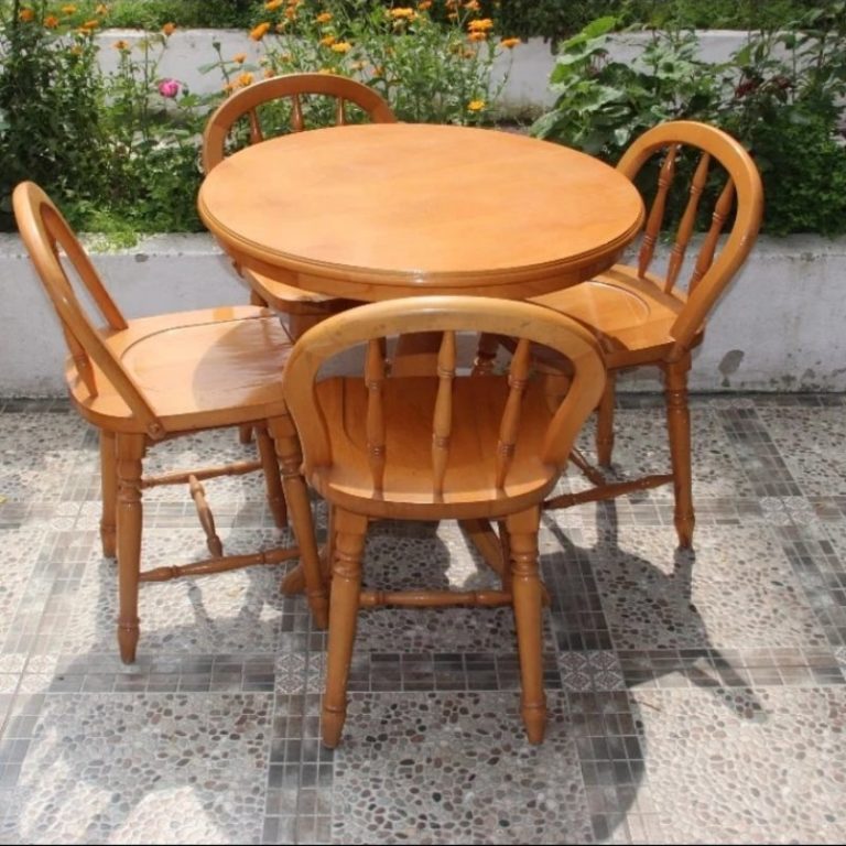 Ahşap Yuvarlak Masa Sandalye Takımı Mobilya Dekor Ankara